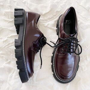 Marc Fisher LTD. Women's Dorin Lace Up Platform Flats Size 9.5 New